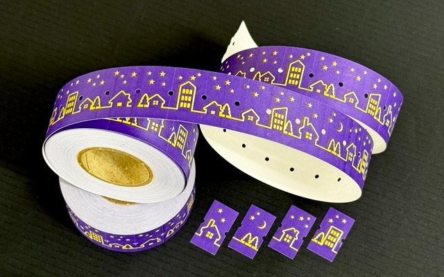 ラベラーロールシール 街並み夜景| シール印刷実績 No:563｜繁盛シール工房